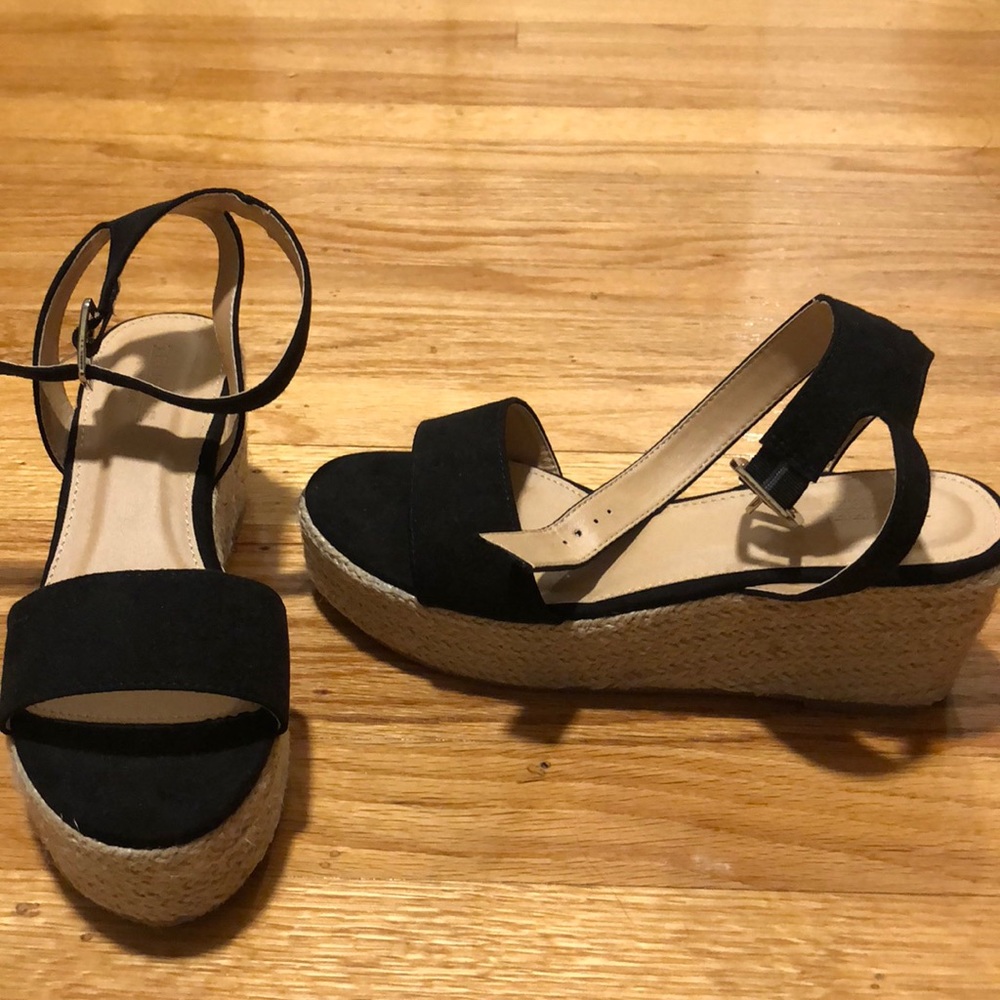 Nasty Gal Wedge Sandals, Size 7